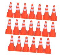 KONTONTY 20Pcs Mini Traffic Cones Educational Road Signs Set for Creative Play and Learning Aid for Building Parking Lots and Understanding Traffic Rules