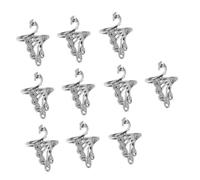KONTONTY 20pcs Portable Crochet Ring Knitting Yarn Guide Easy Care Knitting Accessory Stylish Peacock Design Fashion Jewelry