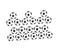 KONTONTY 20Pcs Resin Foosball Table Balls Black White Smooth Surface for Tabletop Soccer Game Accessories