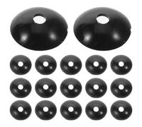KONTONTY 20pcs Rv Tent Pole Protection Cap for Canopy Setup Black PVC | Waterproof Rainproof Cover, Helps Prevent Rust and Water Ingress, for Camping Tent Accessories