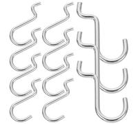 KONTONTY 20pcs Silver Iron Pegboard Hooks with Easy Fixing and Strong Bearing Capacity, Lightweight Garage Pegboard Hanging Tools for Storing Different Kinds of Tools and Displaying Goods