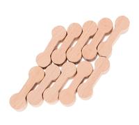 KONTONTY 20pcs Wooden Dog Bone Train Track Connectors Wood Adaptors for Creative Building Compatible with Major Wooden Railway for Imaginative Play and Group Entertainment