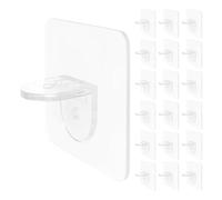 KONTONTY 24pcs Adjustable Shelf Support Pegs for Cabinets Closet Bookcases Self Adhesive Plastic Shelf Brackets with Height Versatility for Optimized Storage and Seamless Integration