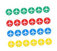 KONTONTY 24pcs Colorful Wooden Flight Chess Pieces Educational Chessman for Develops Intelligence Logical Thinking for Board Games Learning