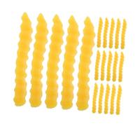 KONTONTY 24pcs Fake French Fries PVC Models Realistic Snack Shop Decoration Photo Props Pretend Play Food for Kitchen Party Tabletop Display