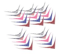KONTONTY 25pcs Mini Triangular Scarves for Dolls Figurine Accessories Soft Cloth Material DIY Decoration for Dollhouse Party Xmas Tree Festive Home Decor in White Blue Pink