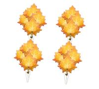 KONTONTY 25pcs Thanksgiving Balloon Maple Leaf Foil Balloons Autumn Party Decorations for Harvest Festival Family Gatherings Indoor Outdoor Festive Fall Ornaments