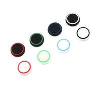 KONTONTY 2pcs 3d Anti-slip Thumb Grips Silicone Analog Stick Covers for Game Controllers, Black with, Glow-in-the-dark, Gamepad Accessories for Enhanced Grip and Precision