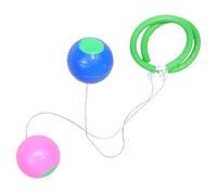 KONTONTY 2pcs Ankle Skip Ball for Plastic Foot Ring Jump Sports Equipment Outdoor Fitness Coordination Trainer Pink and Blue for Active Play and Leg Strength