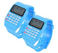 KONTONTY 2pcs Boys and Girls Calculator Watch Silent Calculator Wrist Watch for Boy Girl Math Calculation Birthday