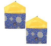 KONTONTY 2pcs Buddhist Bead Storage Bag Brocade Bag for Women Rectangular Jewelry Pouch Travel Jewelry Organizer Chinese Style Storage