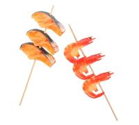 KONTONTY 2pcs Grill Bbq Skewers Meat Simulation Toy Barbecue Pretend Toys Food Photography Prop Artificial Food Fake Kitchen Decor Simulated Barbecue Models