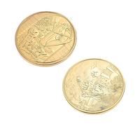 KONTONTY 2pcs Halloween Commemorative Coin Memorable Iron Collectible Coins with Unique Scarecrow and for Souvenir and Game Props