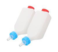 KONTONTY 2pcs Hanging Livestock Milk Feeder Bottles for Lambs and Goats Nursing Bottles with Simulated Nipples Handsfree Feeding for Farm Small Animals