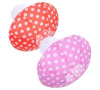 KONTONTY 2pcs Hanging Mushroom Paper Lanterns Red Purple Reusable Party Decorations for Birthday Nursery Garden Home with Easy Setup and Versatile Theme Compatibility