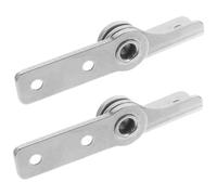 KONTONTY 2pcs Heavy Duty Torque Shaft Hinge Stainless Steel Small Pivot Door Fittings with Damping Stop for Folding Cabinets Windows Wardrobe Doors Left Right