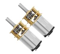 KONTONTY 2pcs High Torque Micro Reduction Motor Metal Dc Speed Reduction Motor for DIY Robotics Rc Vehicles High Temperature Resistant with Strong Load Capacity