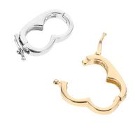 KONTONTY 2pcs Jewelry Making Accessories Pearl Shortener Clasps for Necklaces and Bracelets DIY Enhancer Connectors Gold and Platinum Colors and Stylish Design for Easy Wear
