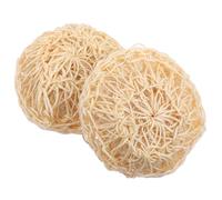 KONTONTY 2pcs Khaki Bath Scrubber Balls for Comfortable Bathing and Removing Dead Skin Cells, Body Scrubber for Bathing and Washing the Body