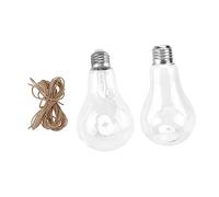 KONTONTY 2pcs Light Bulb Shape Glass Hanging Hydroponic Vase for Unique Home Decor Gorgeous Planter for Succulents and Air Plants Elegant Decoration for Indoor Outdoor Spaces