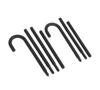 KONTONTY 2pcs Magician Crutch Lightweight Plastic Halloween Costume Cane for Pretend Play Cosplay Portable Black Walking Sticks Party Dress Up Props