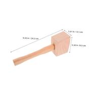 KONTONTY 2pcs Manual Hardwood Ice Hammer Solid Beechwood Carpenter Mallet with Ergonomic Handle for Ice Crushing Woodworking Bartending and DIY Repairs