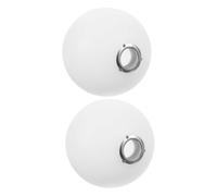 KONTONTY 2pcs Metal Screw Acrylic Round Lamp Shade Replacement Milky Globe Light Fixture Covers for Ceiling Lamp Posts Modern Molecular Design for Indoor Outdoor Lighting