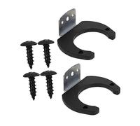 KONTONTY 2pcs Microphone Wall Hook Metal Holders for Ktv Karaoke and Home Use, Small Size Mic Hangers with Wall Mount Design for Secure Microphone Storage and Accessories Organizer