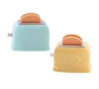 KONTONTY 2Pcs Miniature Bread Machine Model Decorative for Mini House Realistic Design Blue Yellow for Kitchen Scene Decor and DIY Crafts