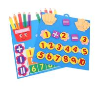 KONTONTY 2pcs Montessori Practical Life Educational Nonwoven Math Manipulative for Early Education Finger Counting Activities DIY Learning Tool for Preschool