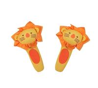 KONTONTY 2pcs Plush Rattle Soft Hand Shake Educational Stuffed Animal for Newborn Boys Sensory Development and Safe Grasping