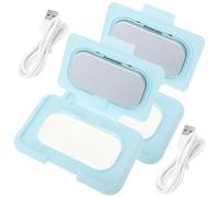 KONTONTY 2pcs Portable Wet Tissue Warmer Compact Abs Material Wipe Heater for Travel and Car Use Use Wipe Warmer with Consistent Temperature Control Lightweight and Practical for Home Go
