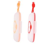 KONTONTY 2pcs Portable Wipes Box Lightweight Refillable Dispenser Case with Wide Opening and Design for Travel Stroller Crib Use