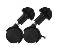 KONTONTY 2pcs Replacement Cage Wheels for Pet Cage Quiet and Smooth Iron and Plastic Casters Easy to Move in Black