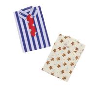 KONTONTY 2pcs Scale Miniature Dollhouse Shirt for Male Figures Fabric Clothing for Collectible Action Figures Realistic Apparel for Dollhouse Diorama and Photography