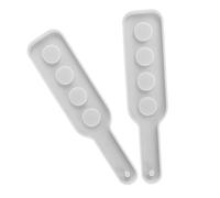 KONTONTY 2pcs Silicone Crystal Epoxy Resin Mold for DIY Shot Glass Serving Tray Making, Reusable Rectangular Moulds for Crafting Handmade Bar Accessories and Party Decor