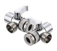 KONTONTY 2pcs Sink Faucet Diverter Adapter for Dishwasher Washer Hose Connection Kitchen Bathroom Sink Faucet Water Splitter