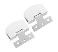 KONTONTY 2pcs Small Pivot Hinge for Glass Door Cabinet Cupboard Display Showcase Double-Sided Clamp Silver Glass Door Hardware with Enhanced Stability and Noise Reduction