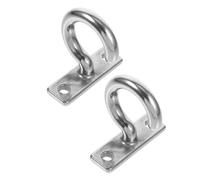 KONTONTY 2pcs Stainless Steel Ceiling Hooks Flat Question Mark Design Heavy Duty Mount for Hanging Clothes Hats Baskets Wind Chimes and More Organizers for Home Bathroom Kitchen