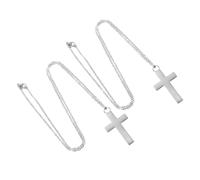 KONTONTY 2pcs Stainless Steel Cross Urn Necklace for Ashes Memorial Jewelry Keepsake Locket for Human Pet Remains Reliable Closure and Secure Storage Faithful Tribute with Sentimental Value