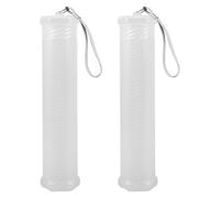 KONTONTY 2pcs Transparent Extendable Pen Holder Adjustable Plastic Pencil Case for Art Supplies Portable Brush Storage Organizer with Flexible Design for Students