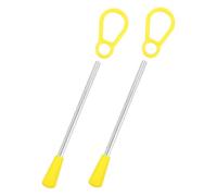 KONTONTY 2pcs Triangle Iron Mallets with Nonslip Grip for Musical Performance Crisp Clear Sound Hand Percussion Sticks Stable Handle Triangle Accessories for Early Childhood Music