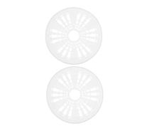 KONTONTY 2pcs Washing Machine Clothes Pressing Pads White Plastic Spin Cap Covers for Fabric Protection and Easy Installation Suitable for Automatic Washer Dehydration Barrel Accessories
