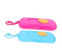 KONTONTY 2pcs Wet Wipe Box Portable Outdoor Crib Tissue Case Silicone Button Dispenser for Wipes for Travel and Home Use