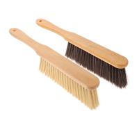 KONTONTY 2pcs Wooden Dust Brush Set with Sharpened Wire Bristles and Wood Handles for Cleaning Sofas and Instruments, Not Easy to Deform, for Dusting over The House
