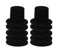 KONTONTY 30pcs Miniature Black Flocked Top Hats for Crafts DIY Small Felt Hat Party Decoration Birthday Wedding Halloween Doll Accessories