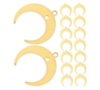 KONTONTY 30pcs Moon Pendant Charms DIY Crescent Shaped Jewelry Findings for Keychains Necklaces Bracelets and Earrings Durable Copper for Easy Crafting