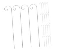 KONTONTY 30pcs Plant Label Hooks Elegant Shepherd Hooks for Outdoor Garden Decoration Metal Stakes with Ground Insert Design for Effortless Plant Identification and Organization for Yards