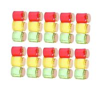 KONTONTY 30pcs Resin Mini Jam Jar Ornaments for Dollhouse Gardening Decor Bright Yellow Red Green Candy Jar Models Miniature Scene Accessories