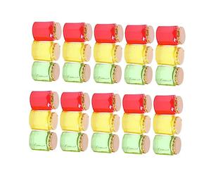 KONTONTY 30pcs Resin Mini Jam Jar Ornaments for Dollhouse Gardening Decor Bright Yellow Red Green Candy Jar Models Miniature Scene Accessories